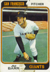 1974 Topps Baseball Cards      233     Jim Barr
